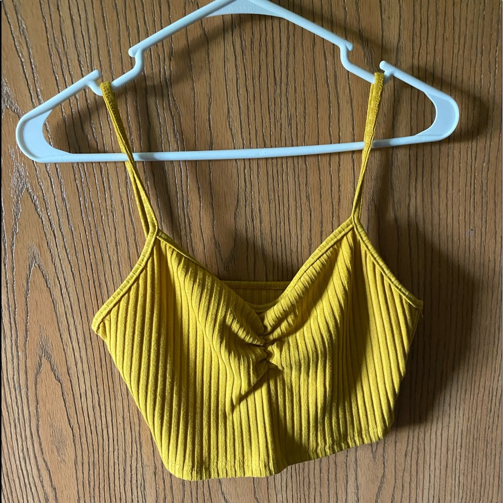 yellow crop top